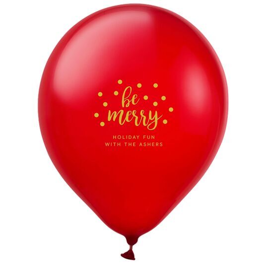 Confetti Dots Be Merry Latex Balloons